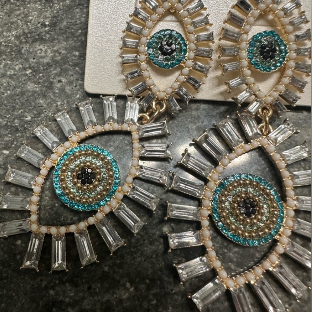 NWT SUGARFIX Silver and Blue Earrings By Baublebar
